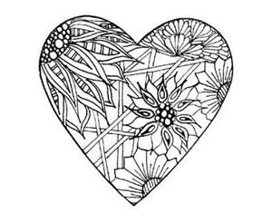 Magenta Cling Stamps 3.5In.X3.5In. Zentangle Heart