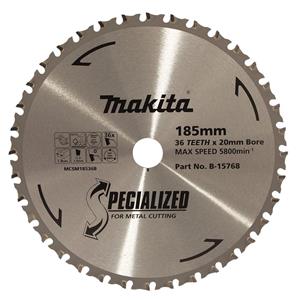 Makita 185mm 36T TCT Circular Saw Blade for Metal Cutting - SPECIALIZED