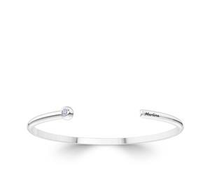 Miami Marlins Diamond Cuff Bracelet For Women In Sterling Silver Design by BIXLER - Sterling Silver