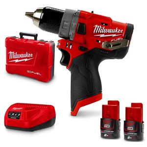 Milwaukee 12V Fuel 2 x 2.0Ah Impact Drill Kit M12FPD202C