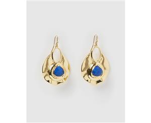 Miz Casa & Co Rhapsody Earrings Lapis Lazuli Gold