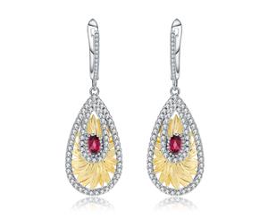 Olivia Yip - Sun Flower Is A Red Gem Women's Earring