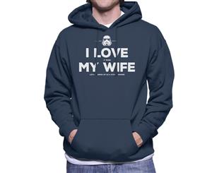 Original Stormtrooper Wife Lets Me Dress Up Men's Hooded Sweatshirt - Navy Blue