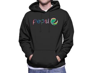 Pepsi Glitch Logo Men's Hooded Sweatshirt - Black