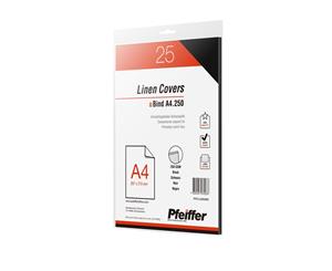 Pfeiffer Linen Covers A4 250gsm Black 25-Pack (R)
