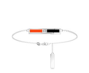 Philadelphia Flyers Diamond Link Bracelet For Women In Sterling Silver Design by BIXLER - Sterling Silver