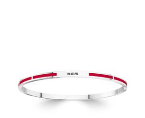 Philadelphia Phillies Bangle Bracelet For Women In Sterling Silver Design by BIXLER - Sterling Silver