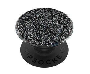 PopSockets Universal Swappable PopGrip Holder w/ Base Glitter Black for Phones