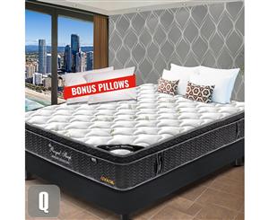 QUEEN Mattress Euro Top 9 Zone Pocket Spring Latex Memory Foam Chiropractic 33CM