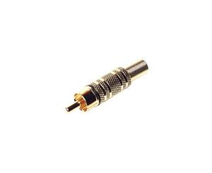 RCA Plug Gold Black Spring Protection