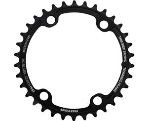 Rotor noQ Rings 34T 110BCD 4 Bolt Spider Mount Chainring Black