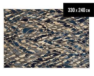 Rug Culture 330x240cm Oskar Mid Century Rug - Blue