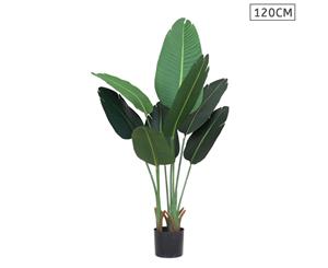 SOGA 120cm Artificial Green Indoor Traveler Banana Fake Decoration Tree Flower Pot Plant