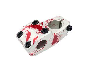 Salt Plus Center Top Load BMX Stem - 50mm - Silver/Red Splash