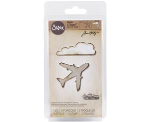 Sizzix Movers & Shapers Magnetic Dies By Tim Holtz 2/Pkg-Airplane & Cloud