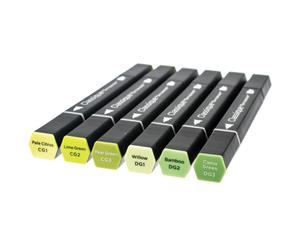 Spectrum Noir Classique Alcohol Markers 6 pack - Greens