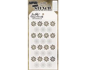 Tim Holtz Layered Stencil 4.125 inchX8.5 inch - Shifter Peppermint