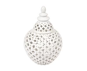 URBAN ECLECTICA Miccah Temple Jar - Large White