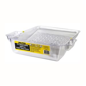 Uni-Pro 230mm Paint Tray Liners With Brush Holders - 3 Pack