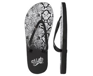 Unit Women's Charm Thongs - Black/White