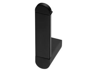 Vertical Toilet Paper Rack WC Roll Holder Modern Black Powder Coated Zamak