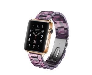 WIWU Resin Band with Stainless Steel Buckle For Apple Watch Band Series 5/4/3/2/1 iWatch Wristband Strap-Purple