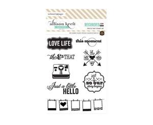 Websters Pages - Recorded Collection - Cling Mounted Rubber Stamp Set - This and That