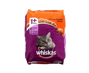 Whiskas Dry Cat Food Chicken Rabbit 6.5kg Premium Dry Food Nutrition Health