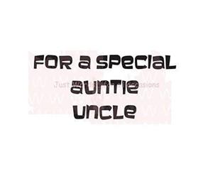 Woodware Clear Stamps 2.5 Inch X1.75 Inch Sheet Special Auntie/Uncle