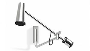 Zucchetti Closer Wall-Mounted Shower on Height Adjustable Arm - Chrome