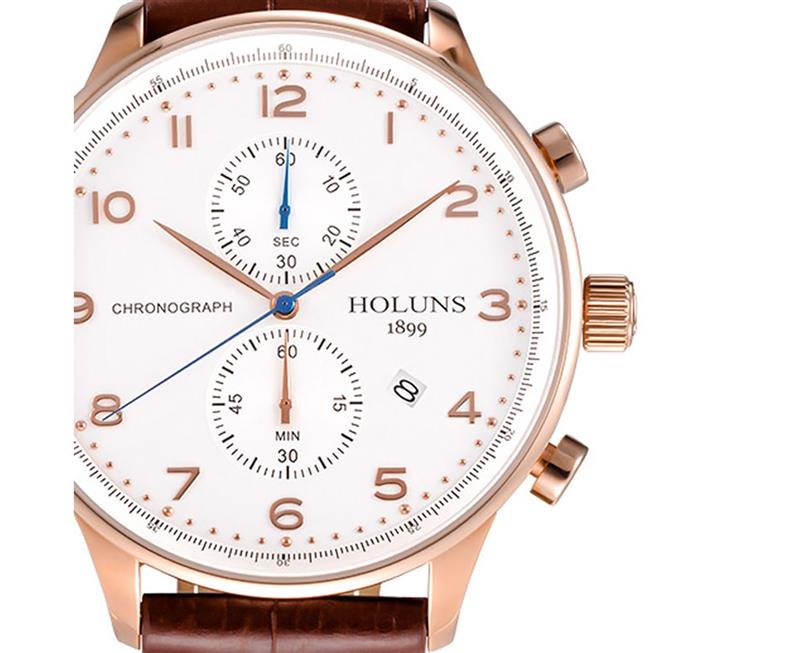 HOLUNS Watch Original Men Wrist Watch Date Display Luxury Wrist Watches Gift for MenWhite 39509745372375