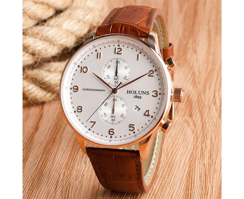 HOLUNS Watch Original Men Wrist Watch Date Display Luxury Wrist Watches Gift for MenWhite 39511762694246