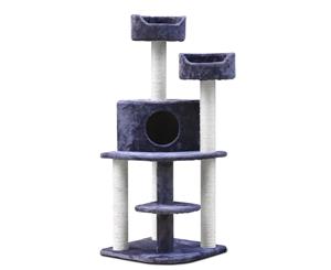 126 cm Multi Level Cat Scratching Post Tree Furniture - Grey