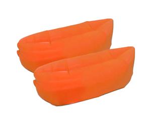 2X Fast Inflatable Sleeping Bag Lazy Air Sofa Orange