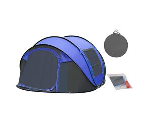 4 Person Instant Pop Up Tent Set-Up Beach Tent Waterproof Family Camping Tent