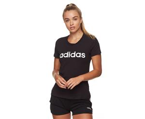 Adidas Women's Essentials Linear Slim T-Shirt - Black/White