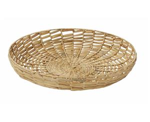 Amalfi Pawnee Water Hyacinth Handwoven Bohemian Wall Decor Basket Natural