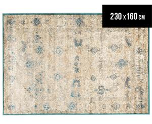 Antique Look Art Silk 230x160cm Medium Rug - Blue