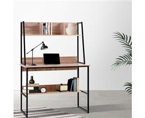 Artiss Office Computer Desk Study Table Workstation Bookshelf Storage Oak