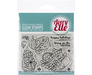 Avery Elle - Clear Stamp Set 4 inch X3 inch - Polar Playtime