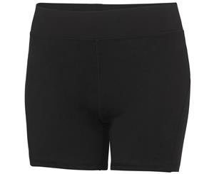 Awdis Just Cool Womens/Ladies Girlie Cool Training Shorts (Jet Black) - RW4820