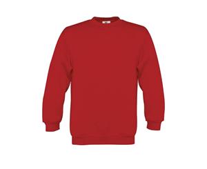 B&C Childrens/Kids Plain Crew Neck Sweatshirt (Pack Of 2) (Red) - RW6858