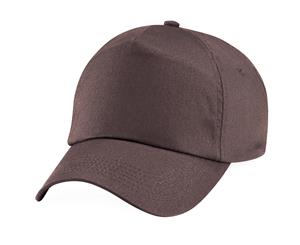 Beechfield Unisex Plain Original 5 Panel Baseball Cap (Chocolate) - PC2097