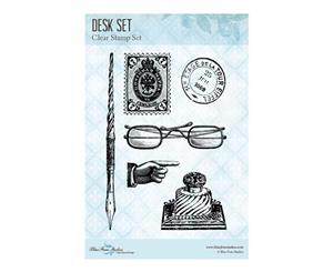 Blue Fern Studios Clear Stamps 4 inch X6 inch Desk Set