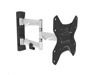 Brateck 23-42 Full Motion Bracket Tilt +12 -8deg Swivel up to 90deg. Built in level. Max VESA 200x200. Max load 30kg. Curved Display Compatible.