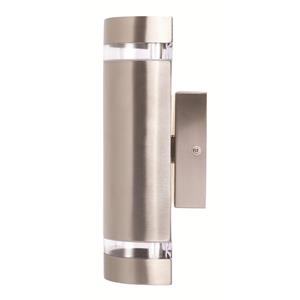 Brilliant 35W Stainless Steel Kimberley Up Down Exterior Wall Light