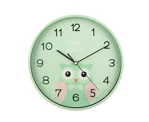 Cartoon Penguin Silent Round Wall Clock - Green