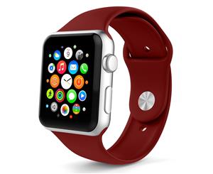 Catzon Sport Band Watch Band 38MM 42MM 40MM 44MM Soft Silicone Sport Strap 2018 Watch Series 4/3/2/1-Wine Red