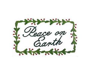 Cheery Lynn Die - Peace On Earth Holly Rectangle - B482