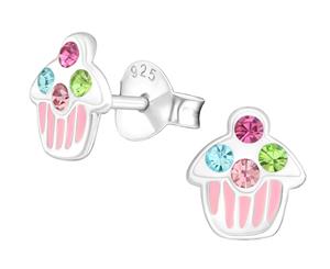 Children's Sterling Silver Cupcake Earrings